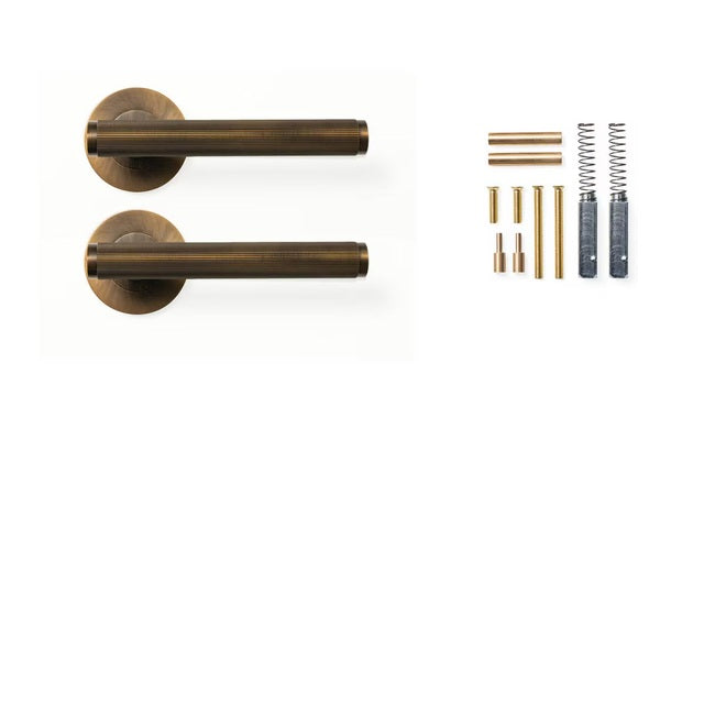 Momo Bellevue Lined Lever Handle Set Bronze BVLHLD.BNZ - The Blue Space