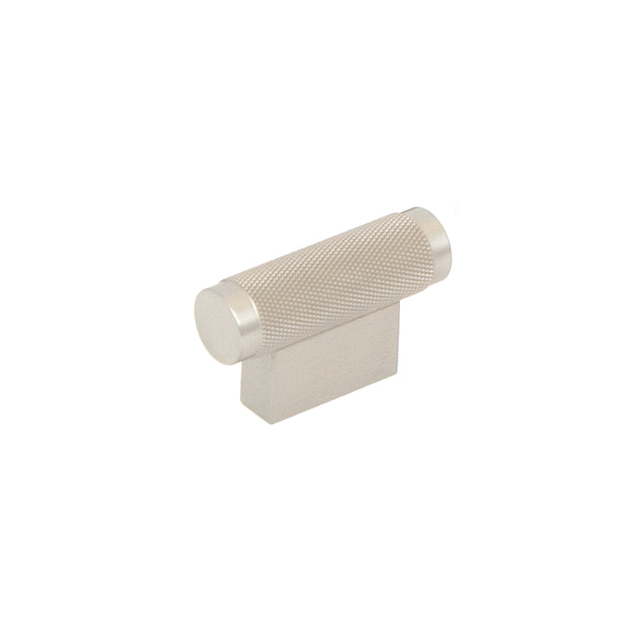 Momo Brighton 50mm Solid Brass Knurled T Knob Dull Brushed Nickel BSPKN050.DBR - The Blue Space