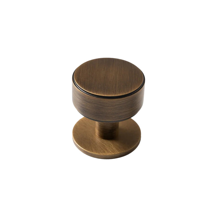 Side View Momo Handles Belgravia 35mm Round Knob Plain Bronze BLGPL035.BNZ - The Blue Space