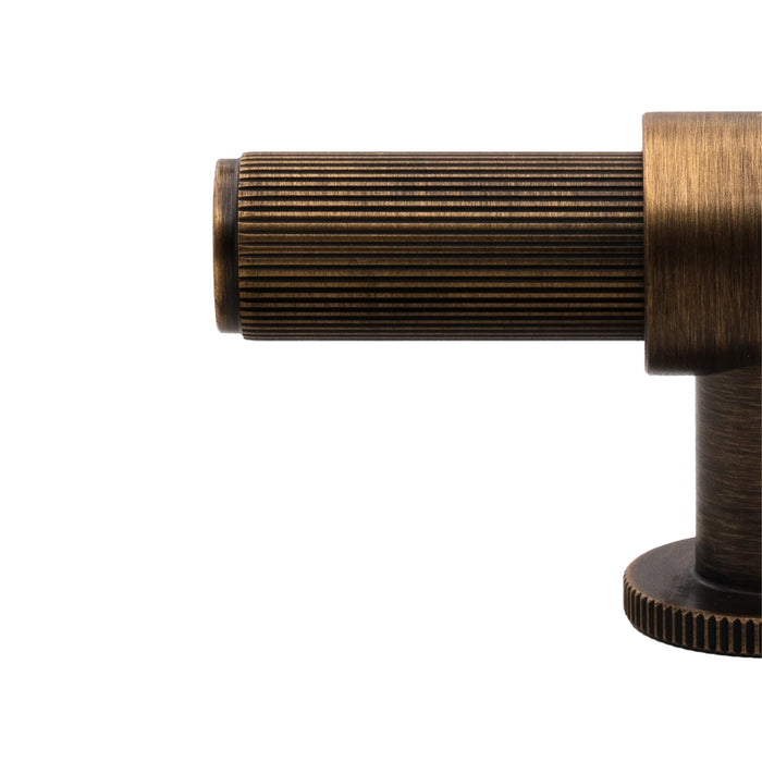 Detail Momo Handles Belgravia 82mm T Knob Lined Bronze BLGLN082.BNZ - The Blue Space