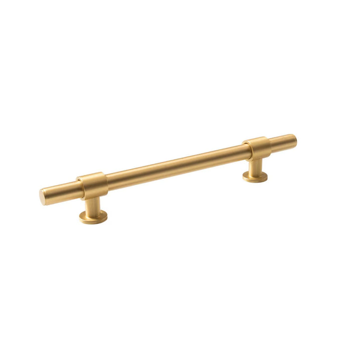 Momo Handles Belgravia 160mm Pull Handle Plain Brushed Satin Brass BLGPL160.BSB - The Blue Space