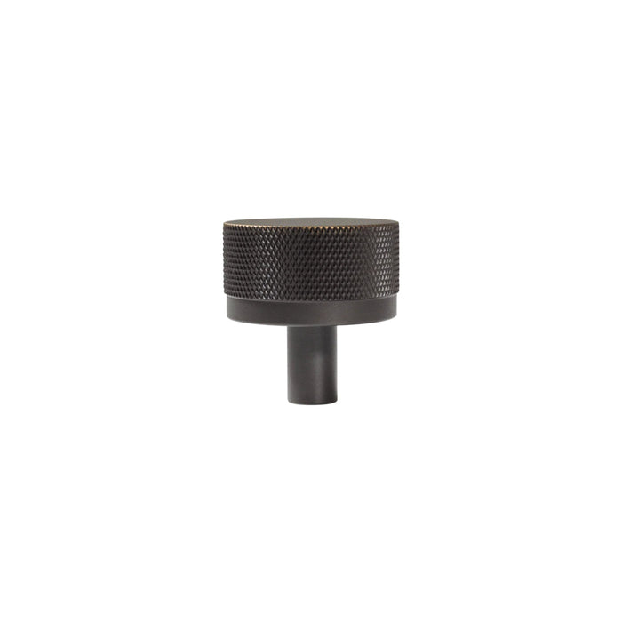 Side View Momo Handles Bellevue 35mm Knurled Knob Dark Bronze BVKKN035.DKB - The Blue Space