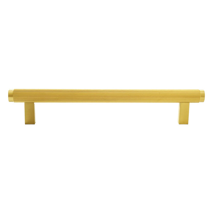 Momo Bellevue Lined Bar Pull Satin Brass P-BVPLD160.BSB - The Blue Space