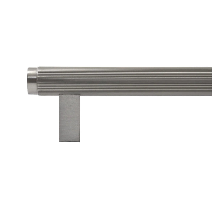 Details Momo Bellevue Lined Bar Pull Dull Brushed Nickel P-BVPLD160.DBR - The Blue Space
