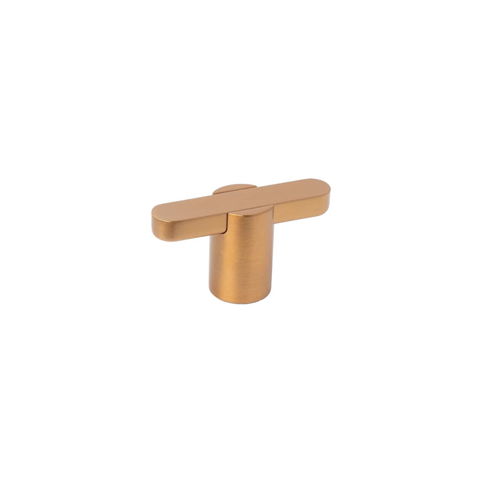 Side View Momo Handles Fusion 58mm T Knob in Brushed Dark Brass FSN0627.058.BDB - The Blue Space