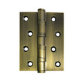 Momo Solid Brass Hinge 100Mm X 76Mm Dark Brushed Brass MHBH.DBB - The Blue Space