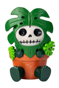 skeleton house plant statue