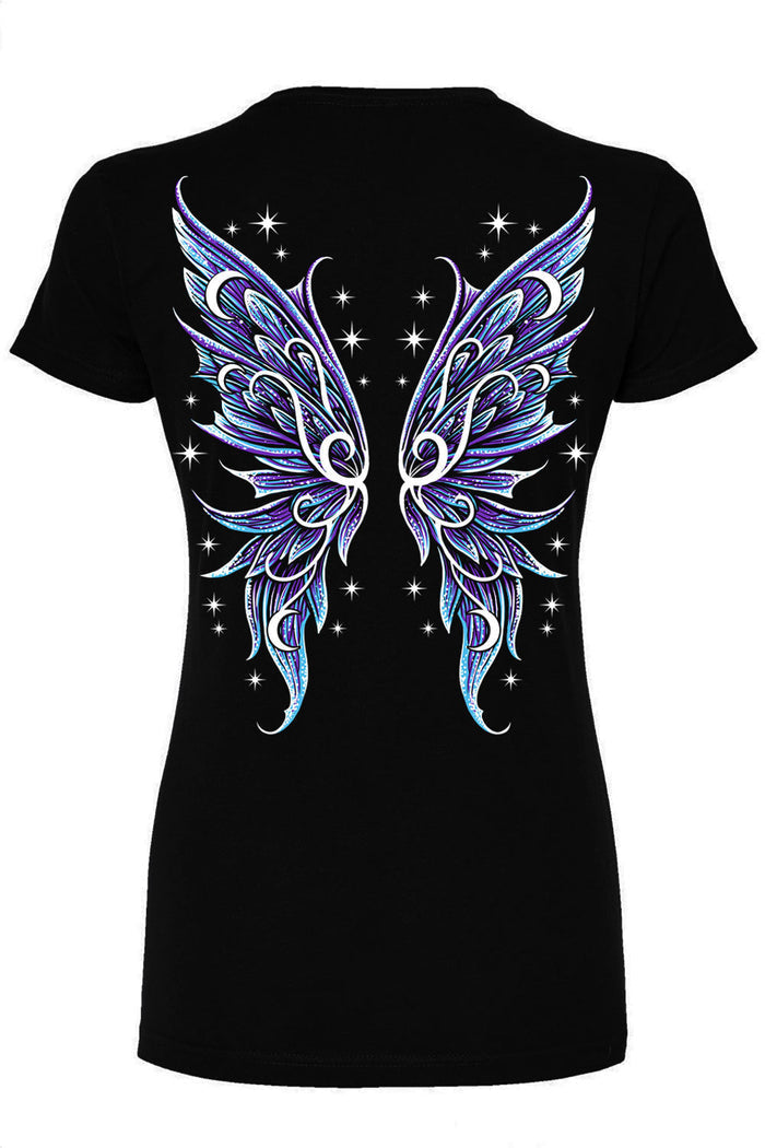tshirt with moth wings on the back
