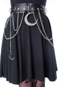 womens draped chain punk waist belt