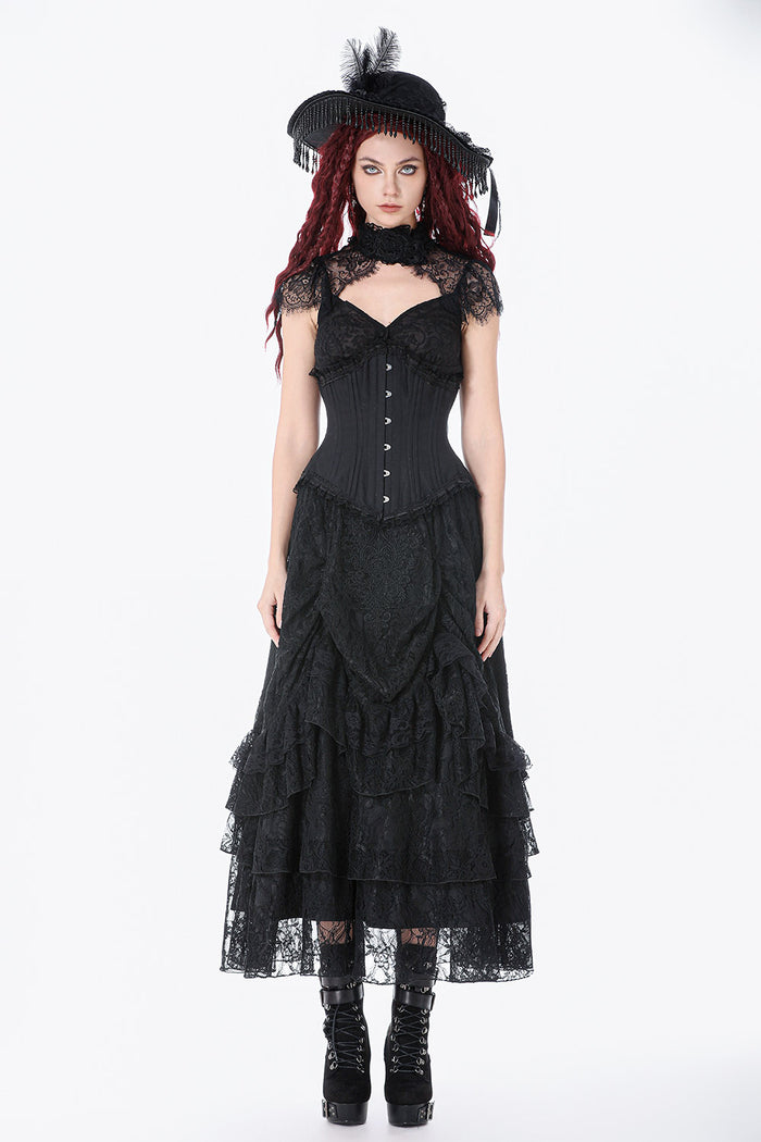 lace gothic underbust corset