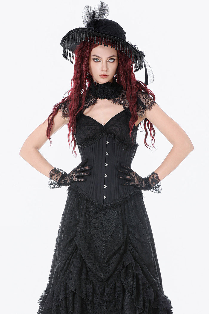 lace-up gothic underbust corset