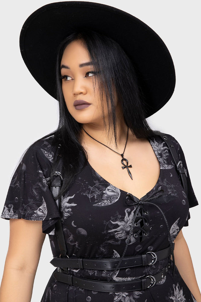 womens plus size gothic harness belt