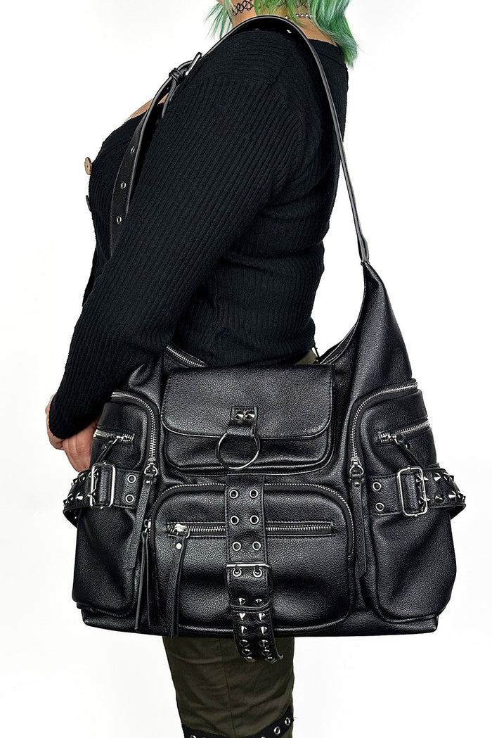 studded gothic bag by wicked misfit