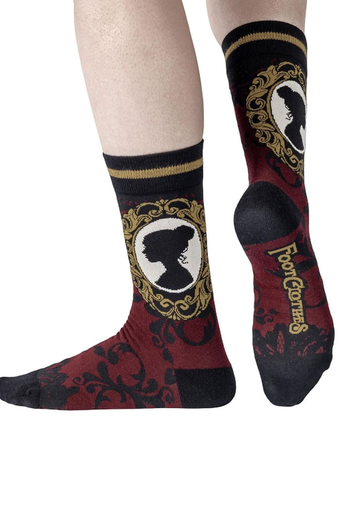 Mourning Brooch Crew Socks from foot clothes