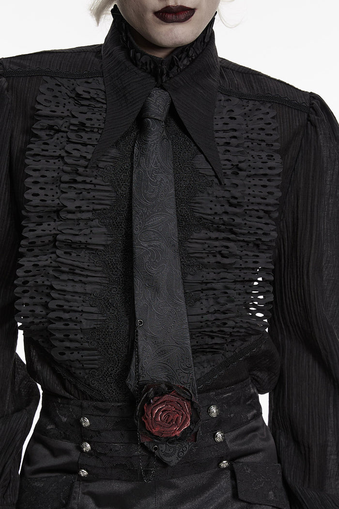 dark romantic mens damask necktie