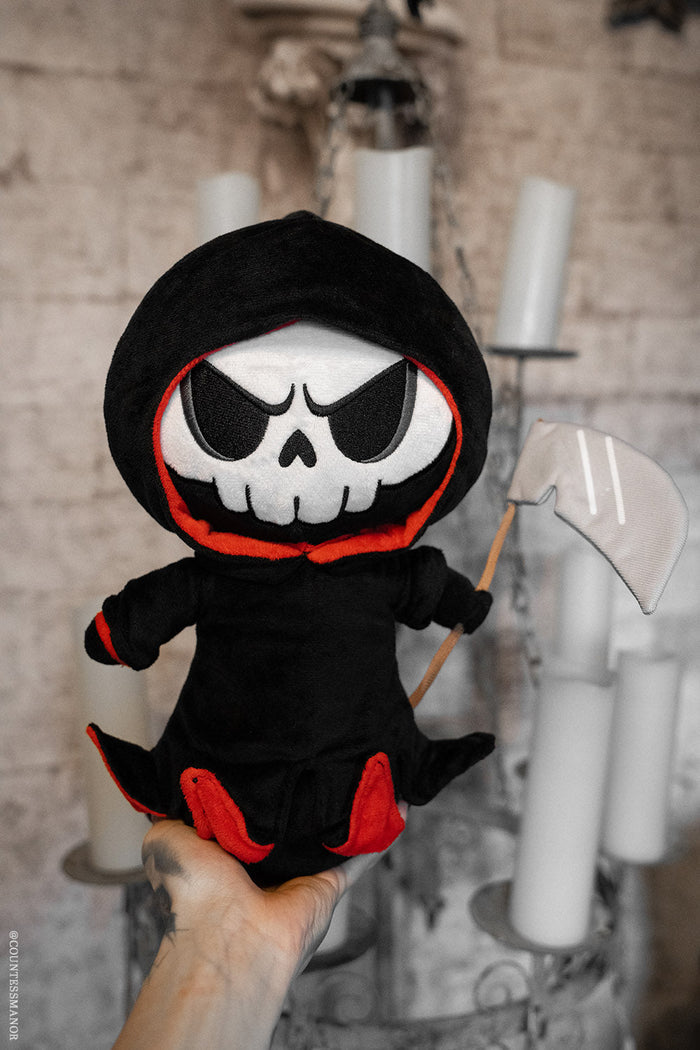 gothic grim reaper stuffed animal plushie toy