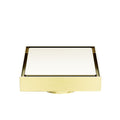 Nero 100mm Square Tile Insert Floor Waste 80mm Outlet Brushed Gold NRFW009BG - The Blue Space