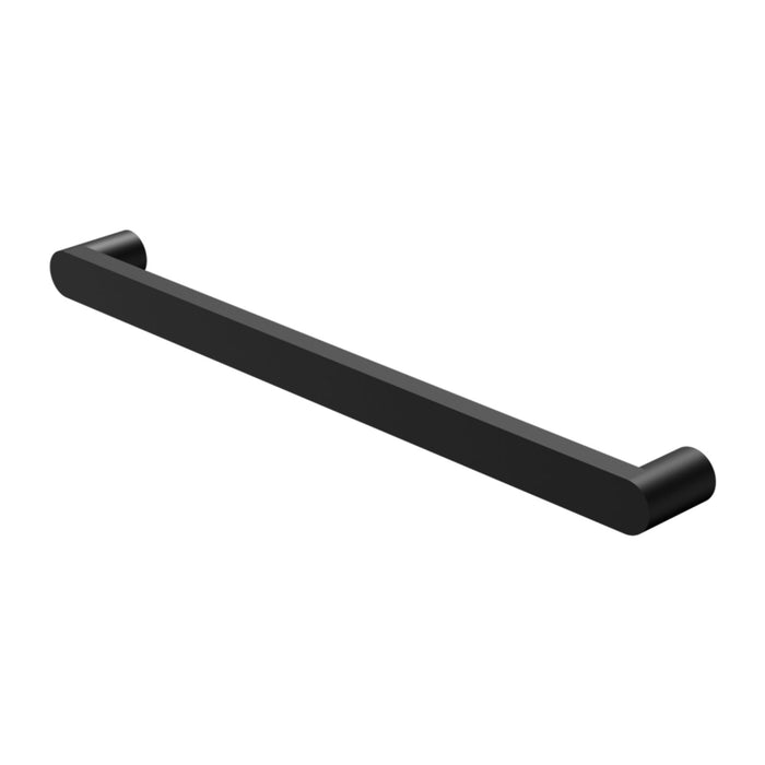 Nero Bianca 240V Single Heated Towel Rail Matte Black NR9025HMB - The Blue Space