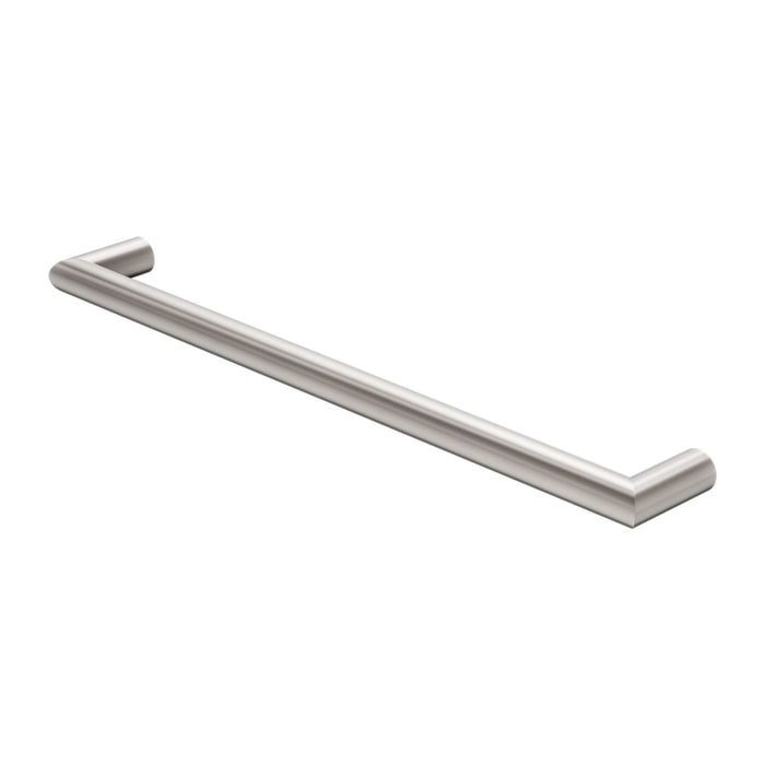 Nero Mecca 240V Single Heated Towel Rail Brushed Nickel NR1925HBN - The Blue Space