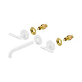 Nero Mecca Lever Wall Basin/Bath Set 185mm Spout Trim kits Only Matte White 25D020MW - The Blue Space