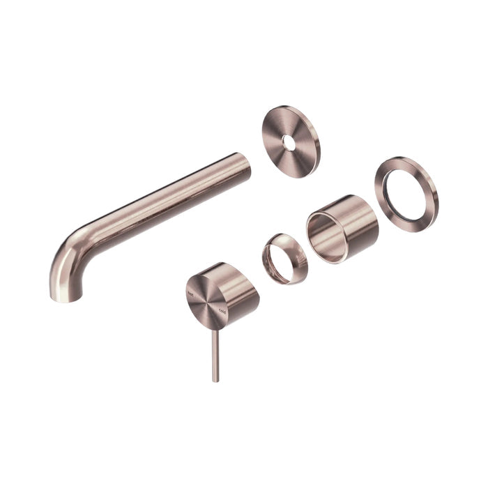 Nero Mecca Wall Basin/Bath Mixer Separate Back Plate 185mm Trim Kits Only Brushed Bronze