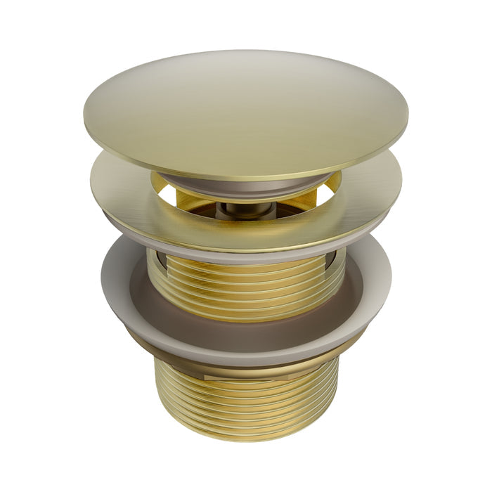 Nero Pop Up Bath Waste 40mm With Overflow Brushed Gold NRA710BG - The Blue Space