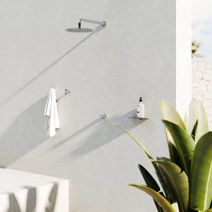 Nero Pure SS316L Shower Mixer Whole Set Brushed Nickel