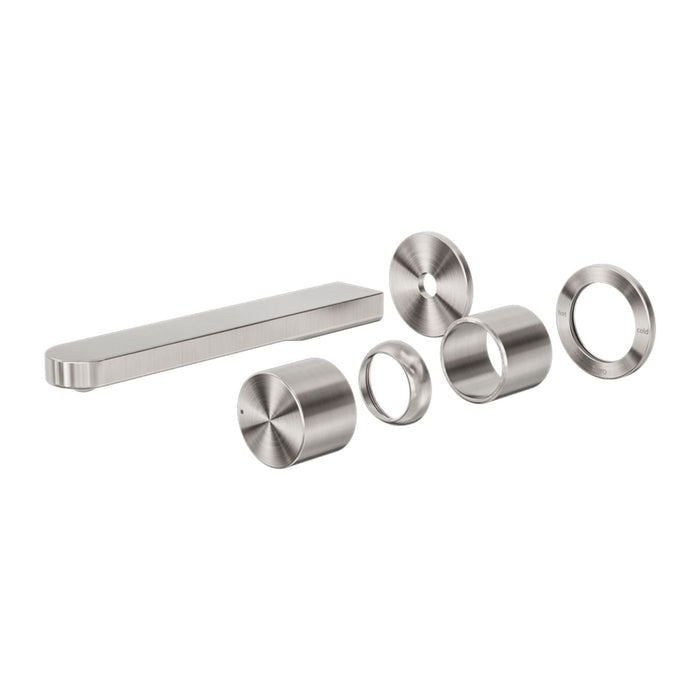 Nero Pure SS316L Wall Basin/Bath Mixer Separate Back Plate Trim Kits Only Brushed Nickel NR172210BTBN - The Blue Space