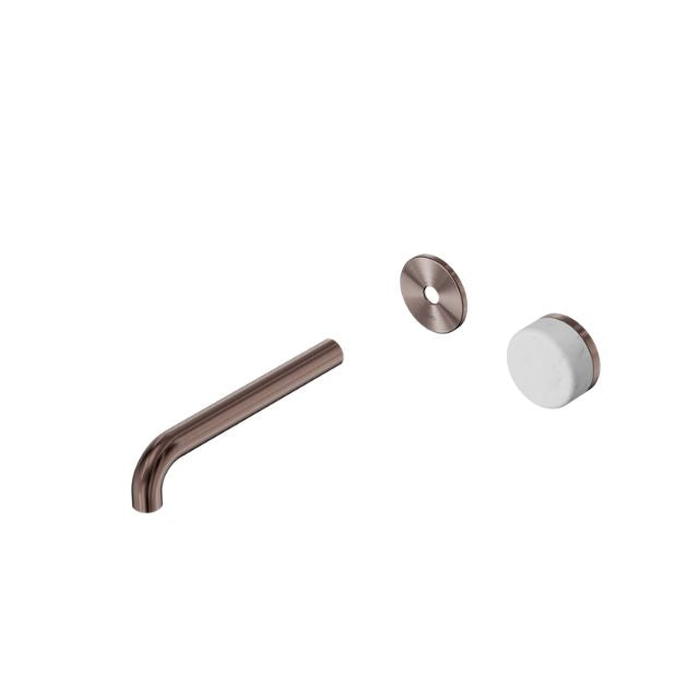 Nero Serenity Progressive Wall Basin Mixer 160mm Spout With Carrara Handle Trim Kit Only Brushed Bronze 24E103BZ - The Blue Space
