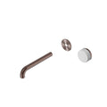 Nero Serenity Progressive Wall Basin Mixer 160mm Spout With Carrara Handle Trim Kit Only Brushed Bronze 24E103BZ - The Blue Space