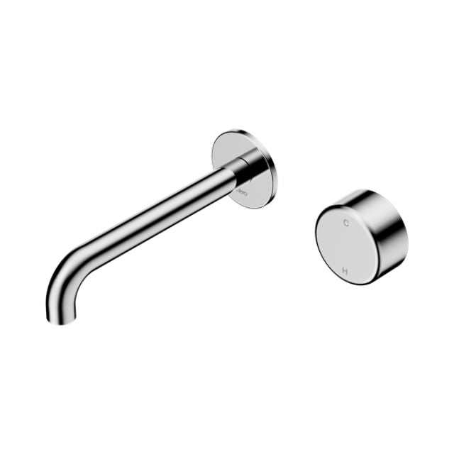 Nero Serenity Progressive Wall Basin Mixer 160mm Spout With Metal Handle Chrome 24E066CH - The Blue Space