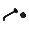 Nero Serenity Progressive Wall Basin Mixer 160mm Spout With Metal Handle Matte Black 24E066MB - The Blue Space