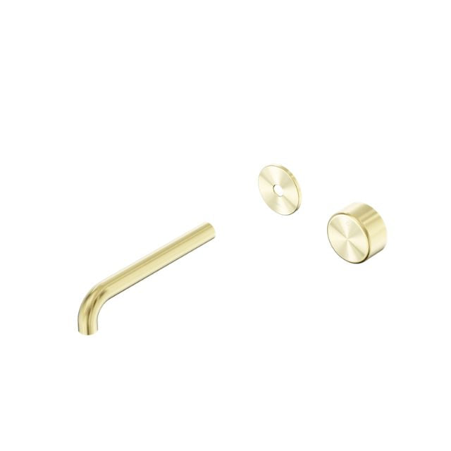 Nero Serenity Progressive Wall Basin Mixer 160mm Spout With Metal Handle Trim Kit Only Brushed Gold 24E108BG - The Blue Space
