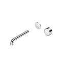 Nero Serenity Progressive Wall Basin Mixer 185mm Spout With Metal Handle Trim Kit Only Chrome 24E114CH - The Blue Space