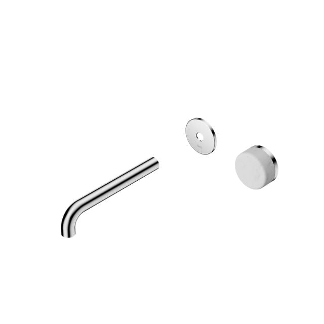Nero Serenity Progressive Wall Basin Mixer 220mm Spout With Carrara Handle Trim Kit Only Chrome 24E115CH - The Blue Space