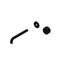 Nero Serenity Progressive Wall Basin Mixer 220mm Spout With Metal Handle Trim Kit Only Matte Black 24E120MB - The Blue Space