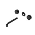 Nero Serenity Wall Basin Set 160mm Spout With Marquina Black Handle Trim Kit Only Matte Black 24D110MB - The Blue Space