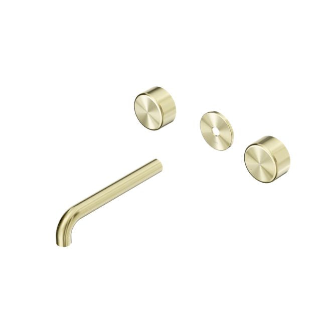 Nero Serenity Wall Basin Set 160mm Spout With Metal Handle Trim Kit Only Brushed Gold 24D079BG - The Blue Space