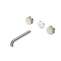 Nero Serenity Wall Basin Set 160mm Spout With Rome Travertine Handle Trim Kit Only Chrome 24D076CH - The Blue Space