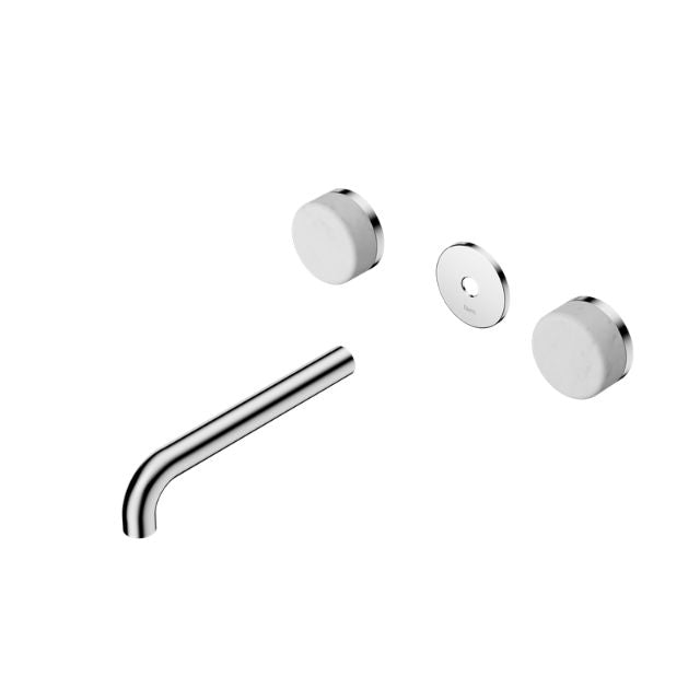 Nero Serenity Wall Basin Set 185mm Spout With Carrara Handle Trim Kit Only Chrome 24D080CH - The Blue Space