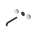 Nero Serenity Wall Basin Set 220mm Spout With Carrara Handle Trim Kit Only Matte Black 24D086MB - The Blue Space