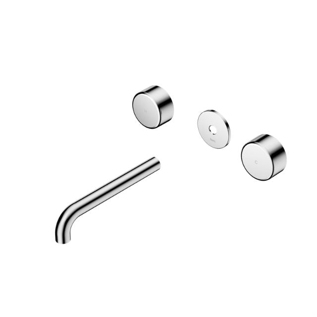 Nero Serenity Wall Basin Set 220mm Spout With Metal Handle Trim Kit Only Chrome 24D091CH - The Blue Space