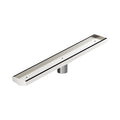 Nero Tile Insert V Channel 600x82mm Floor Grate 50mm Outlet Brushed Nickel NRFG006HSBN_KIT - The Blue Space