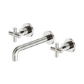 Nero X Plus Wall Basin Set 215mm Brushed Nickel NR201607ABN - The Blue Space
