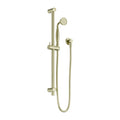 Nero York Shower Rail With Metal Hand Shower Aged Brass NR692105A02AB - The Blue Space