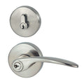Nidus Collins Combination entry/deadbolt set brushed nickel finish visual pack P-L-C-COMB-BNV - The Blue Space