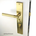 Nidus Knurled Oz Lock Satin Brass Left Hand CMS-DOMK-OL-SB-SET - The Blue Space