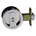 Nidus Lockable Sliding Cavity Door Round Backplate Privacy Set Include End Pull Polished Chrome CSC-PRI-RD-CPV - The Blue Space