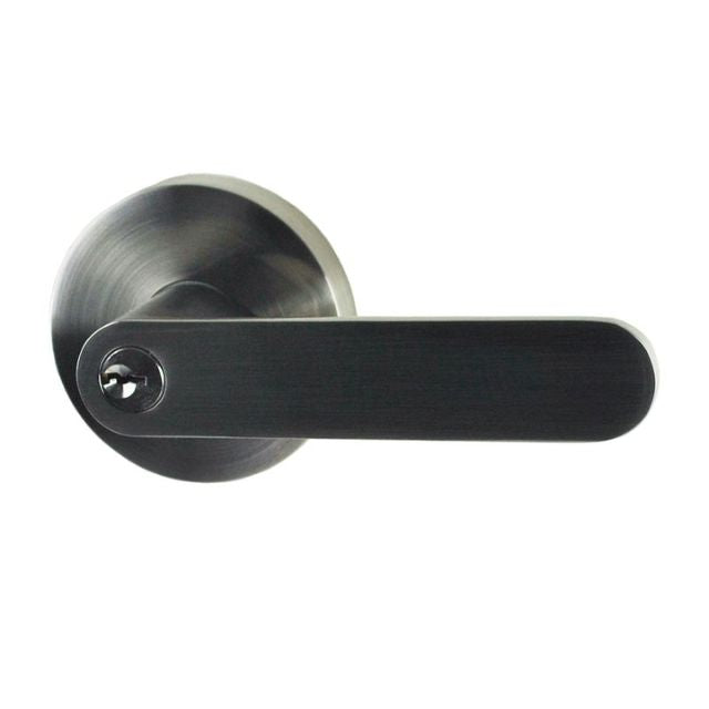 Nidus Spring Entrance Key In Lever Set Brushed Nickel P-S-ENT-BN-V - The Blue Space
