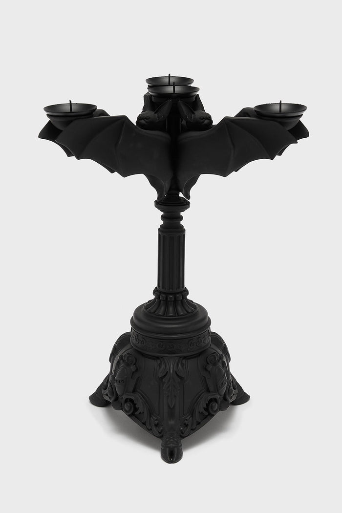gothic bat shaped candle candelabra